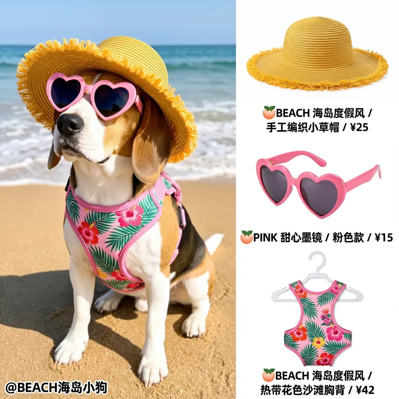 Pet OOTD sample generated by Boogu-Image-0.1